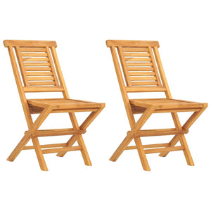 Sedie da Giardino Pieghevole 2pz 47x63x90cm Legno Massello Teak 362755