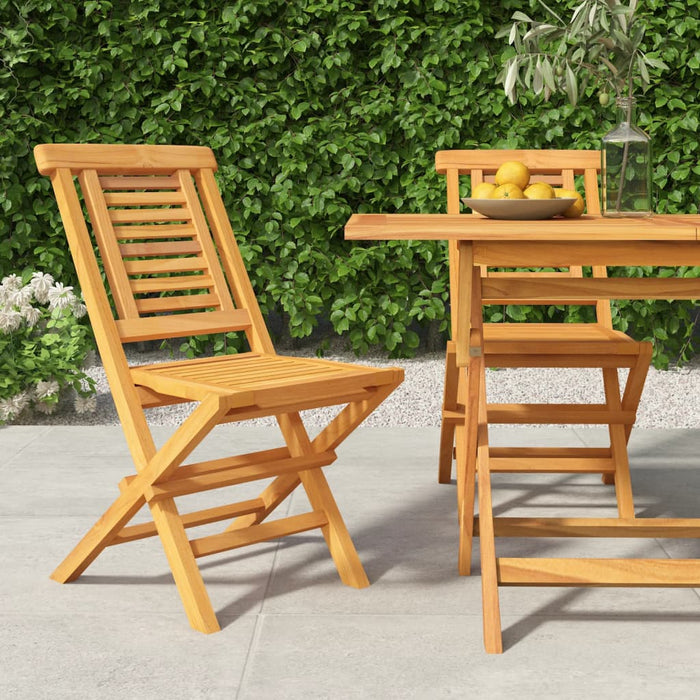 Sedie da Giardino Pieghevole 2pz 47x63x90cm Legno Massello Teak 362755