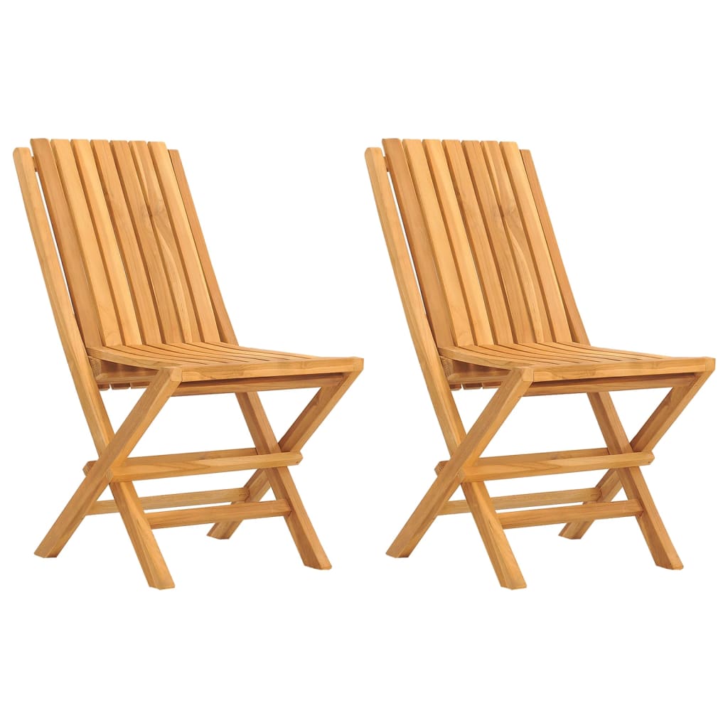 Sedie da Giardino Pieghevoli 2pz 47x47x89cm Legno Massello Teak 362757