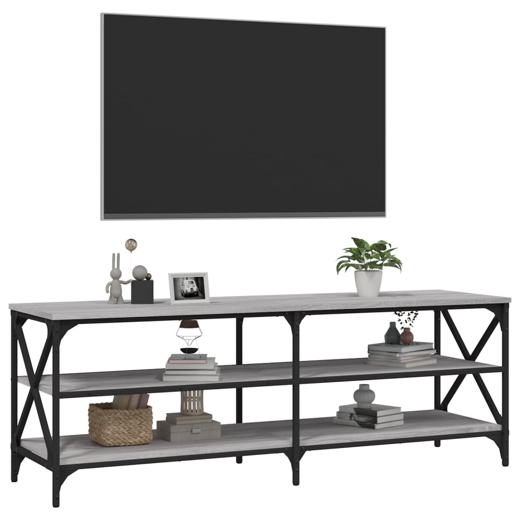 Mobile TV Grigio Sonoma 140x40x50 cm in Legno Multistrato 826727