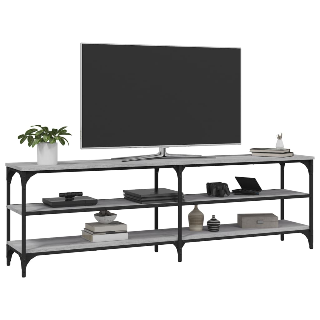 Mobile Porta TV Grigio Sonoma 160x30x50 cm in Legno Multistrato 826752