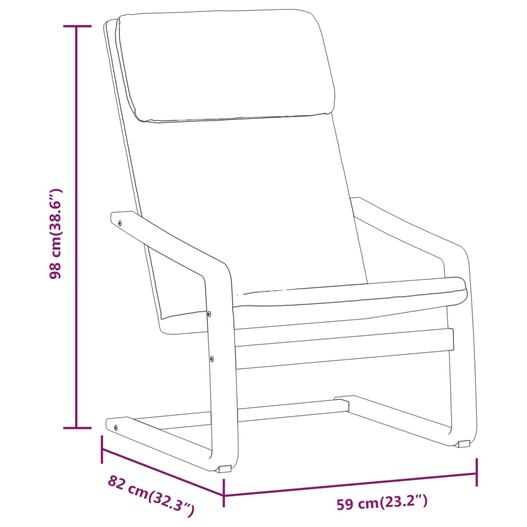 Sedia Relax Crema in Tessuto 351050