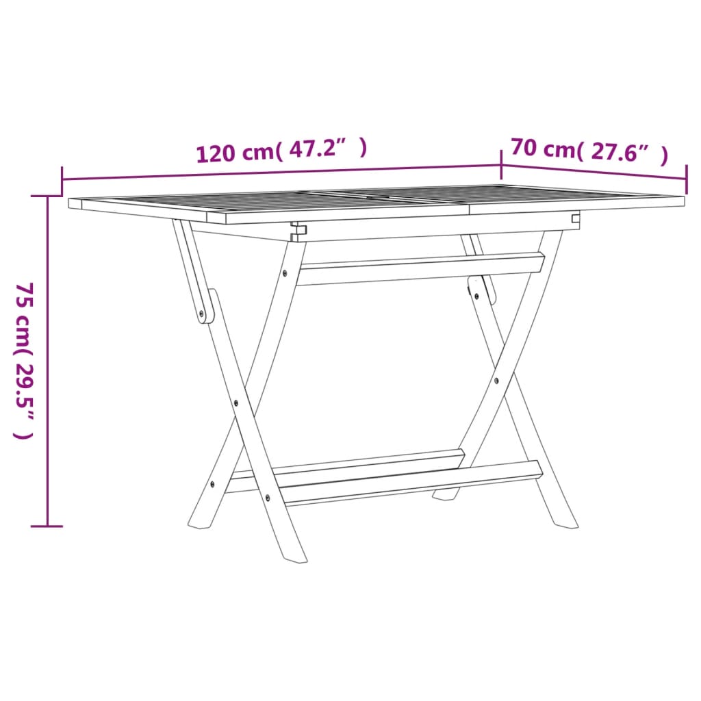 Set da Pranzo per Giardino 5 pz in Legno Massello di Teak 3154999