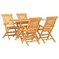 Set da Pranzo per Giardino 5 pz in Legno Massello di Teak 3155001