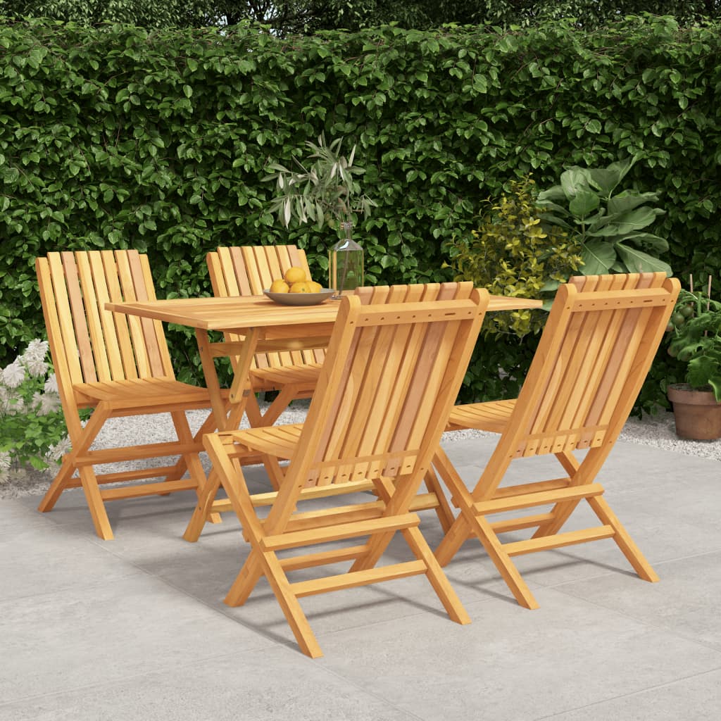 Set da Pranzo per Giardino 5 pz in Legno Massello di Teakcod mxl 124182