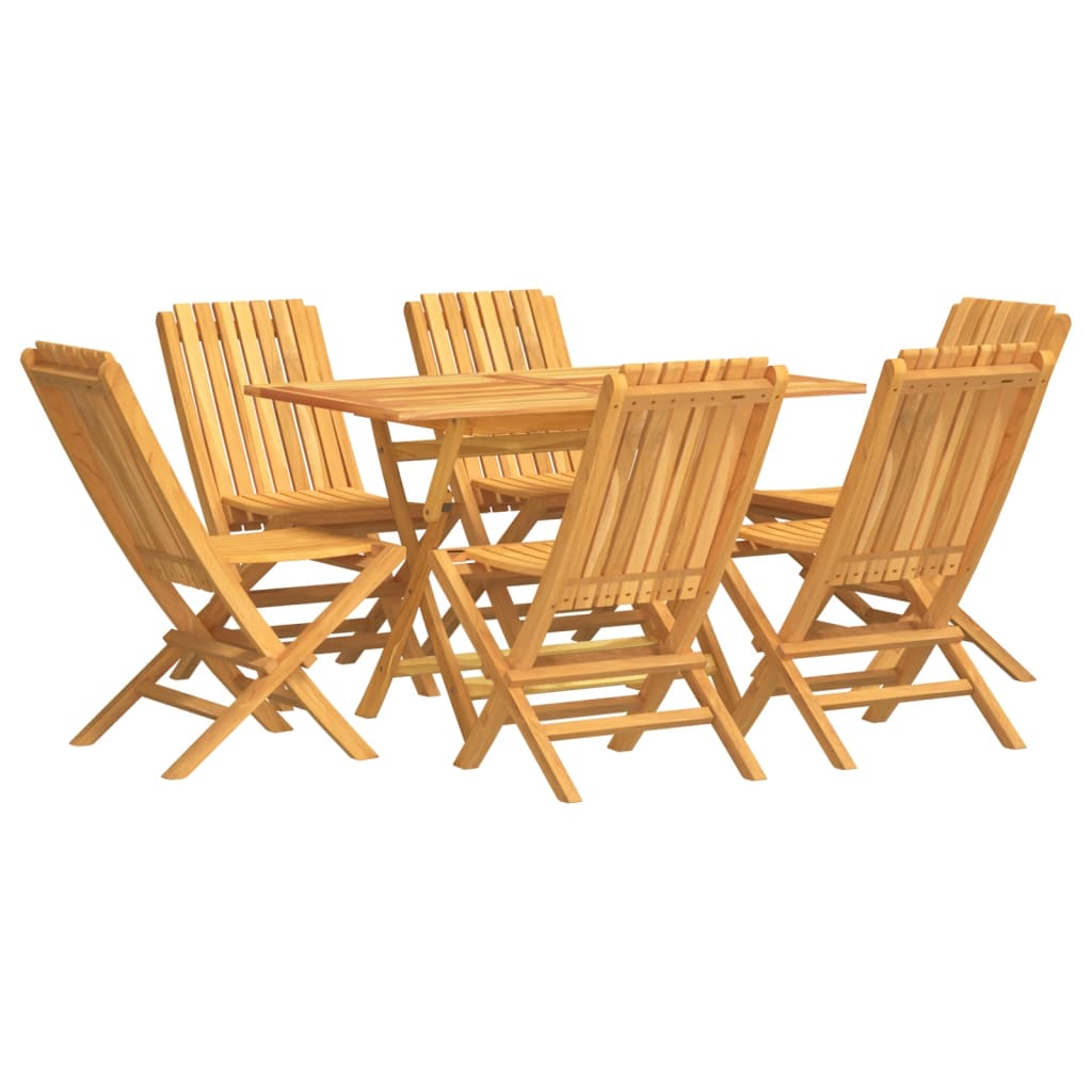 Set da Pranzo da Giardino 7 pz in Legno Massello di Teak 3155004