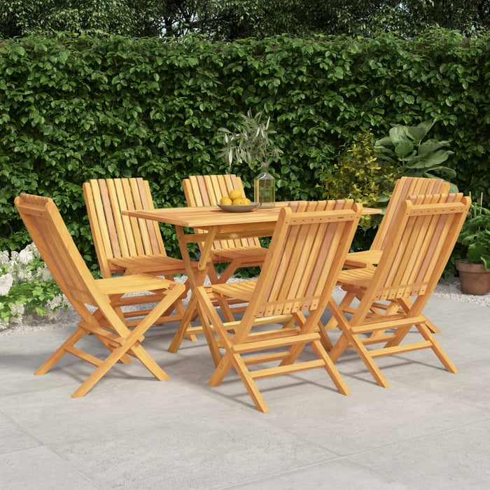 Set da Pranzo da Giardino 7 pz in Legno Massello di Teak 3155004