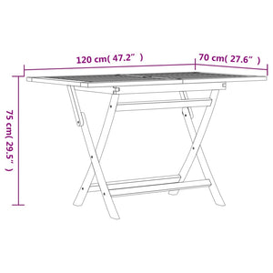 Set da Pranzo per Giardino 5 pz in Legno Massello di Teak 3155005