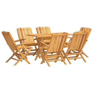 Set da Pranzo da Giardino 7 pz in Legno Massello di Teak 3155006