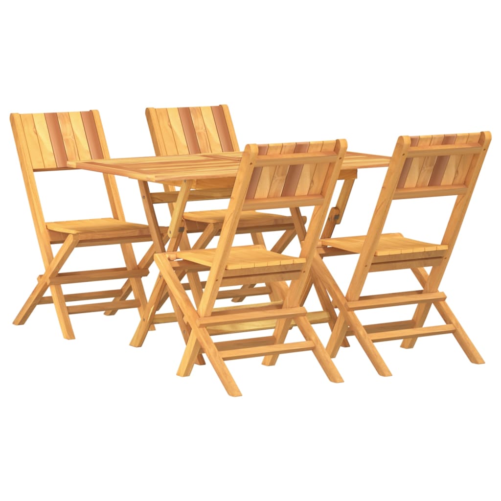 Set da Pranzo per Giardino 5 pz in Legno Massello di Teak 3155007