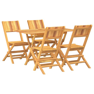 Set da Pranzo per Giardino 5 pz in Legno Massello di Teak 3155007