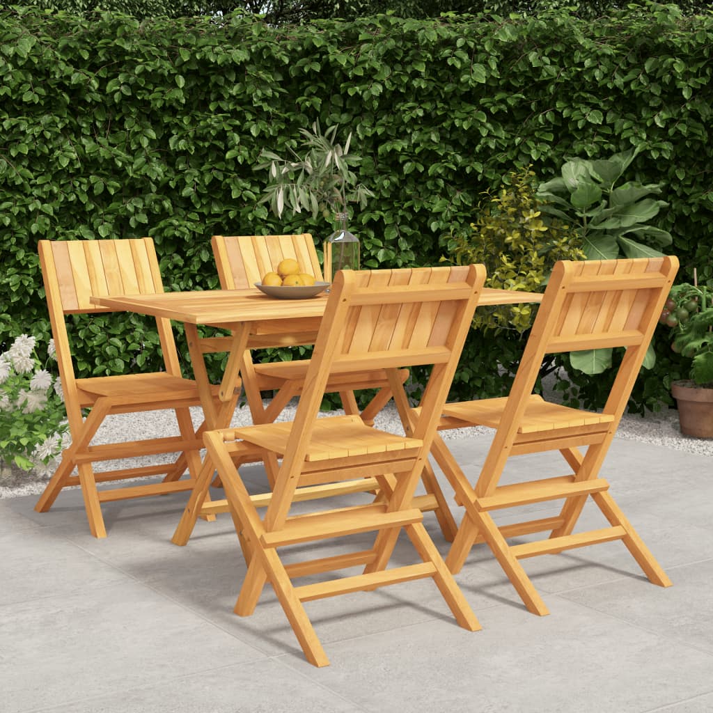 Set da Pranzo per Giardino 5 pz in Legno Massello di Teak 3155007