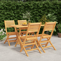 Set da Pranzo per Giardino 5 pz in Legno Massello di Teakcod mxl 76256