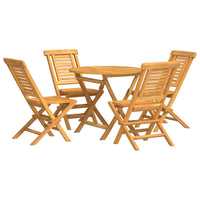 Set da Pranzo per Giardino 5 pz in Legno Massello di Teak 3155016