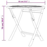 Set da Pranzo per Giardino 5 pz in Legno Massello di Teak 3155016