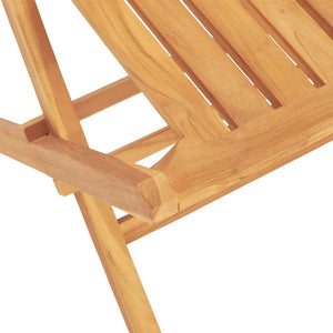 Set da Pranzo per Giardino 5 pz in Legno Massello di Teak 3155019