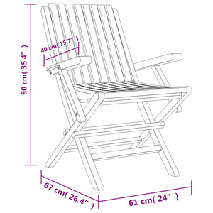 Set da Pranzo per Giardino 5 pz in Legno Massello di Teak 3155019