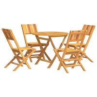 Set da Pranzo per Giardino 5 pz in Legno Massello di Teak 3155020