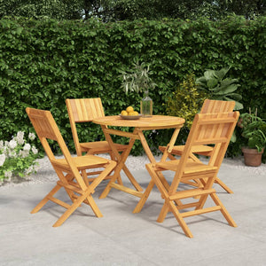 Set da Pranzo per Giardino 5 pz in Legno Massello di Teak 3155020