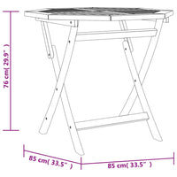 Set da Pranzo per Giardino 5 pz in Legno Massello di Teak 3155025