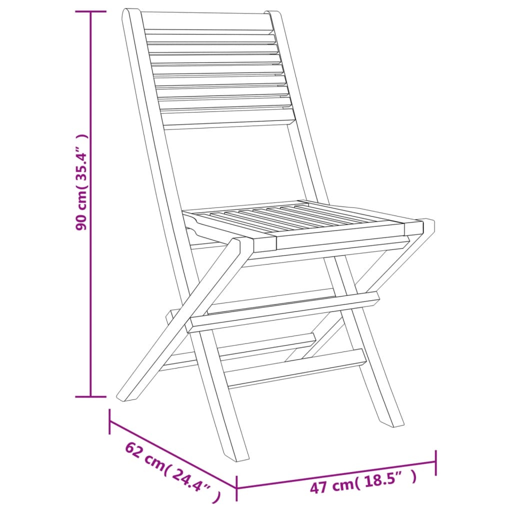 Set da Pranzo per Giardino 5 pz in Legno Massello di Teak 3155031