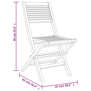 Set da Pranzo per Giardino 5 pz in Legno Massello di Teak 3155031