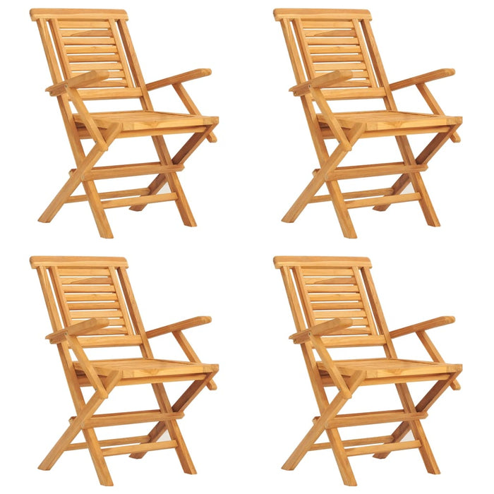 Set da Pranzo per Giardino 5 pz in Legno Massello di Teak 3155035