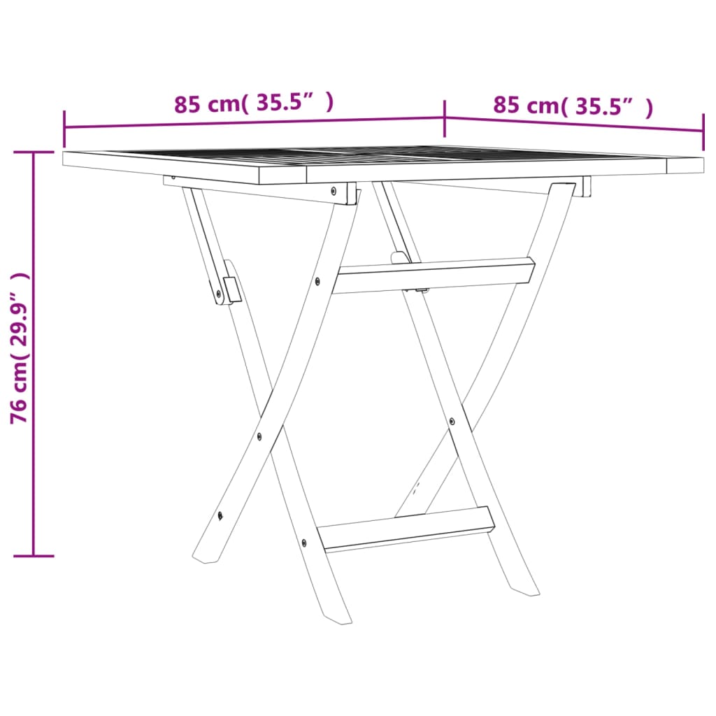 Set da Pranzo per Giardino 5 pz in Legno Massello di Teak 3155035