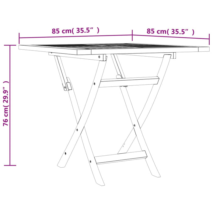 Set da Pranzo per Giardino 5 pz in Legno Massello di Teak 3155035