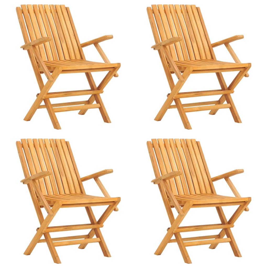 Set da Pranzo per Giardino 5 pz in Legno Massello di Teak 3155037