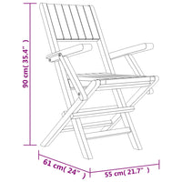 Set da Pranzo per Giardino 5 pz in Legno Massello di Teak 3155039