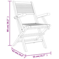 Set da Pranzo per Giardino 5 pz in Legno Massello di Teak 3155041