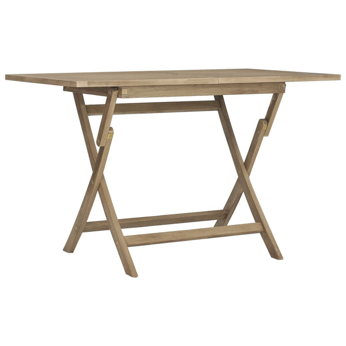 Set da Pranzo per Giardino 5pz Grigio in Legno Massello di Teak 3155043