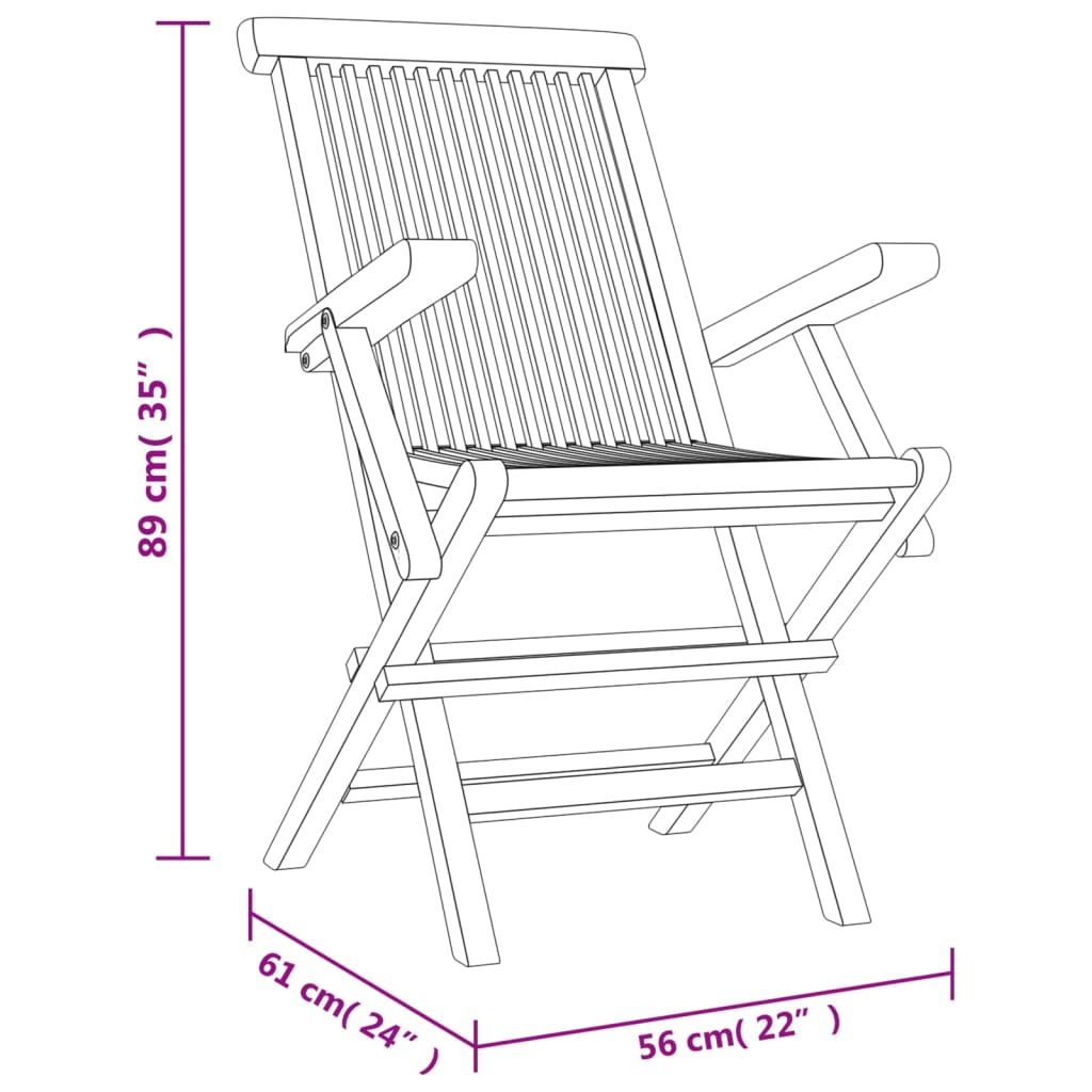 Set da Pranzo da Giardino 7 pz Grigio in Legno Massello di Teak 3155044