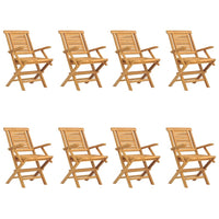 Sedie da Giardino Pieghevoli 8pz 56x63x90cm Legno Massello Teak 3155051