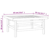 Set Salotto da Giardino 5pz con Cuscini Grigio Chiaro Bambù 3155089