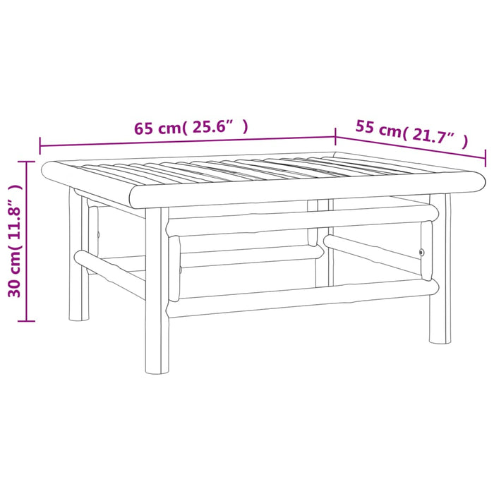 Set Salotto da Giardino 5pz con Cuscini Grigio Chiaro Bambù 3155089