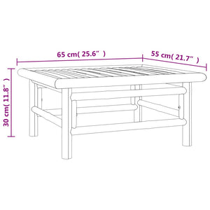 Set Salotto da Giardino 6pz con Cuscini Grigio Chiaro Bambù