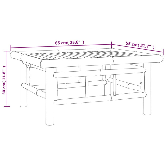 Set Salotto da Giardino 6pz con Cuscini Grigio Scuro Bambù 3155218