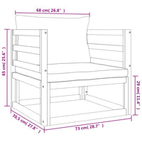 Set Salotto Giardino 6pz Cuscini Grigio Chiaro Legno Massello 3155280