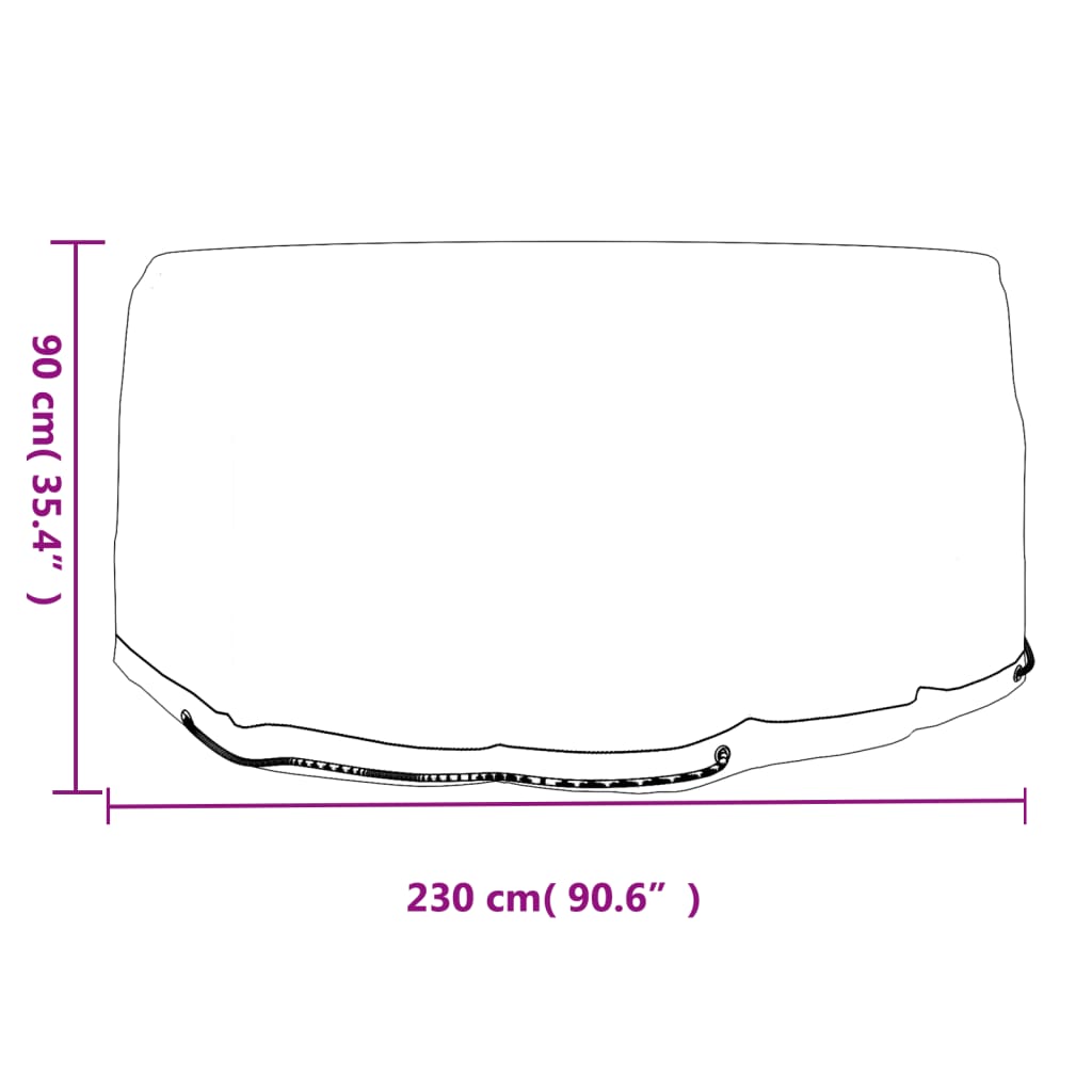 Coperture Mobili da Giardino 2pz 10 Occhielli Ø230x90cm Rotonde 3155353