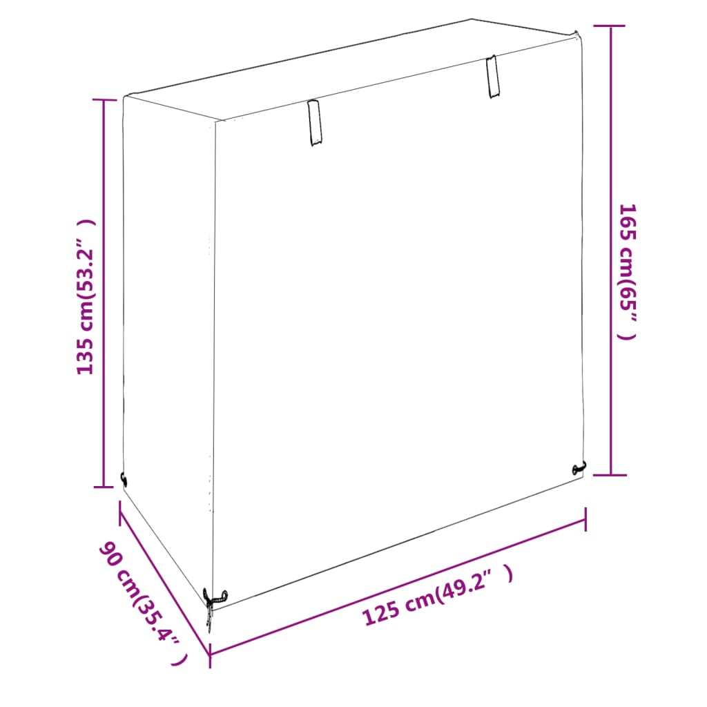 Copri Panche Dondolo 2pz 8 Occhielli 125x90x135/165 Polietilene 3155381