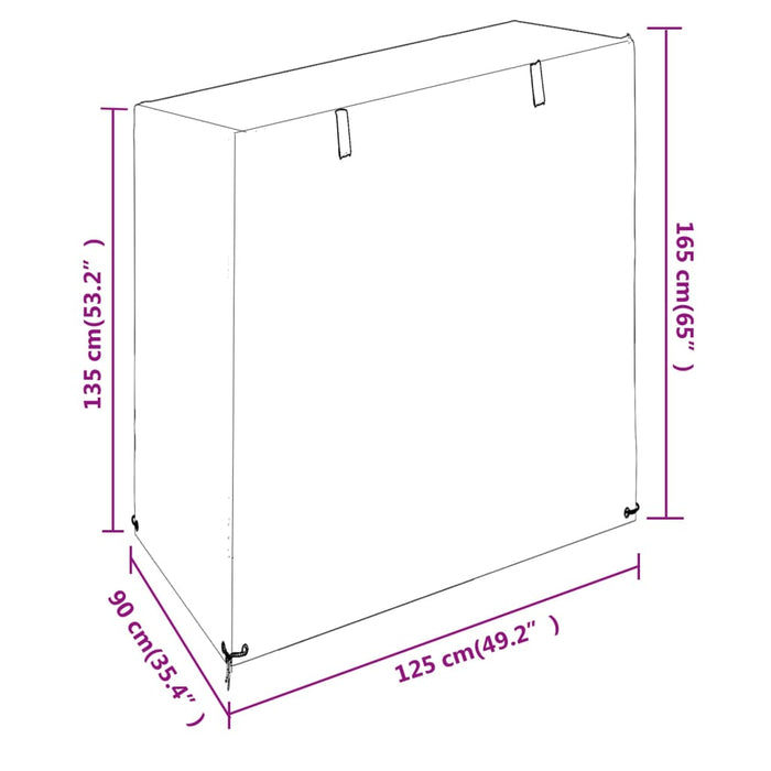 Copri Panche Dondolo 2pz 8 Occhielli 125x90x135/165 Polietilene 3155381