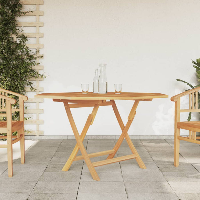 Tavolo da Giardino Pieghevole Grigio 110x110x75cm Massello Teak 362617