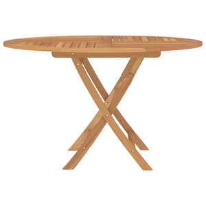 Tavolo da Giardino Pieghevole Ø110x75 cm Legno Massello di Teak 362618