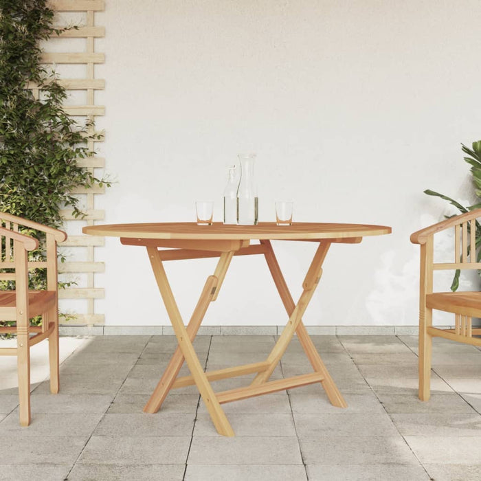 Tavolo da Giardino Pieghevole Ø110x75 cm Legno Massello di Teak 362618