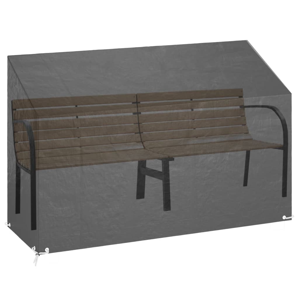 Copri Panca da Giardino 8 Occhielli 190x70x70/88 cm Polietilene 319340