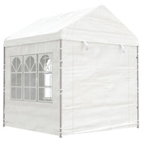 Gazebo con Tetto Bianco 8,92x2,28x2,69 m in Polietilene 3155480