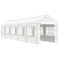 Gazebo con Tetto Bianco 11,15x2,28x2,69 m in Polietilenecod mxl 124297