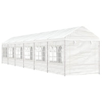 Gazebo con Tetto Bianco 13,38x2,28x2,69 m in Polietilene 3155482